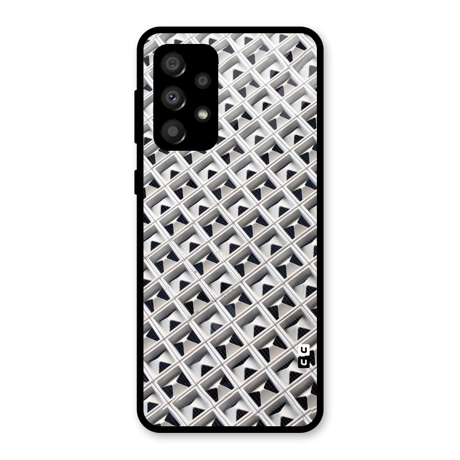 Check White Design Glass Back Case for Galaxy A32