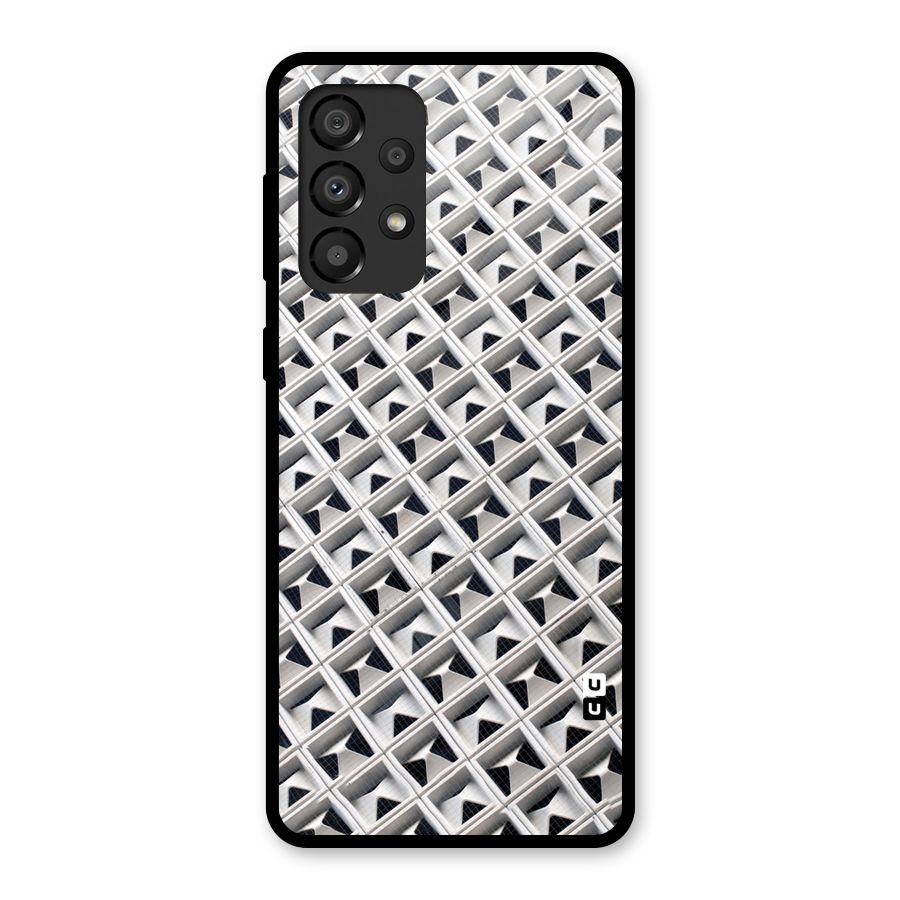 Check White Design Glass Back Case for Galaxy A33 5G
