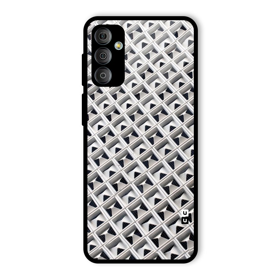 Check White Design Glass Back Case for Galaxy F23
