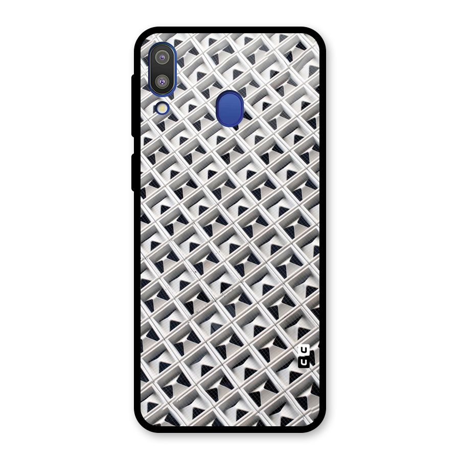 Check White Design Glass Back Case for Galaxy M20