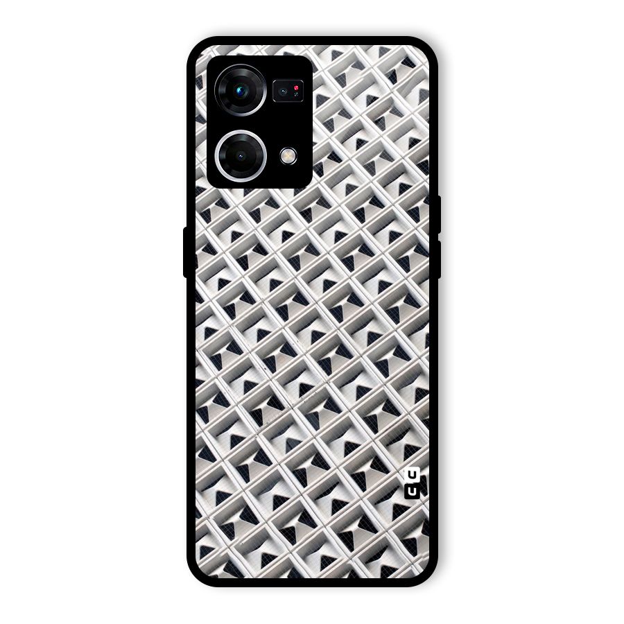 Check White Design Glass Back Case for Oppo F21s Pro 4G