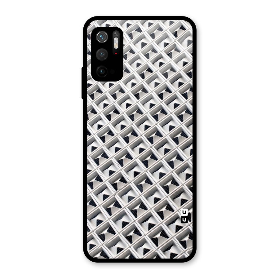 Check White Design Glass Back Case for Poco M3 Pro 5G