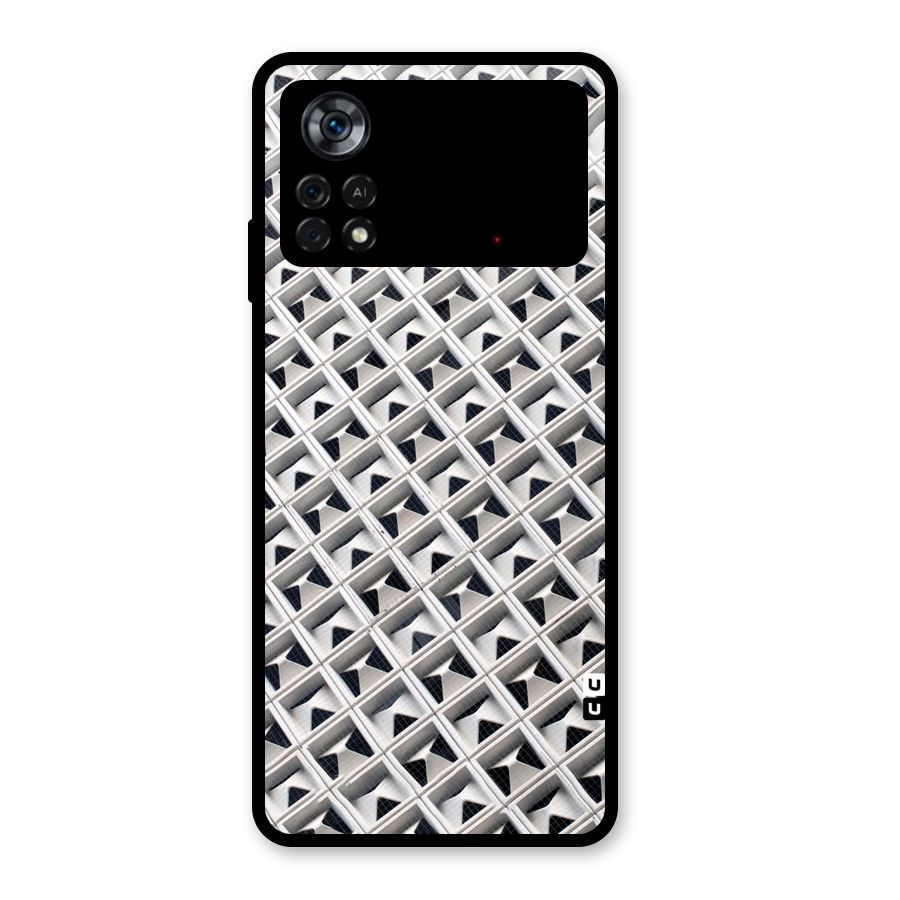 Check White Design Glass Back Case for Poco X4 Pro 5G