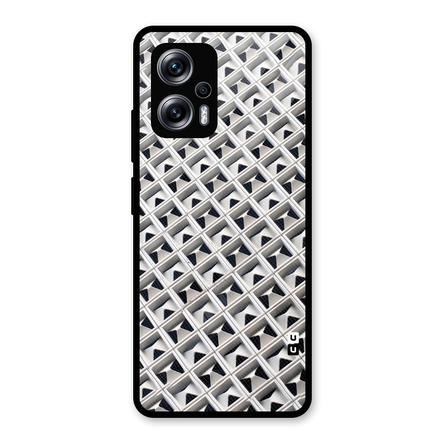 Check White Design Glass Back Case for Redmi K50i