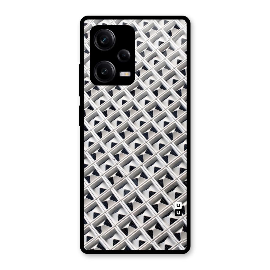 Check White Design Glass Back Case for Redmi Note 12 Pro