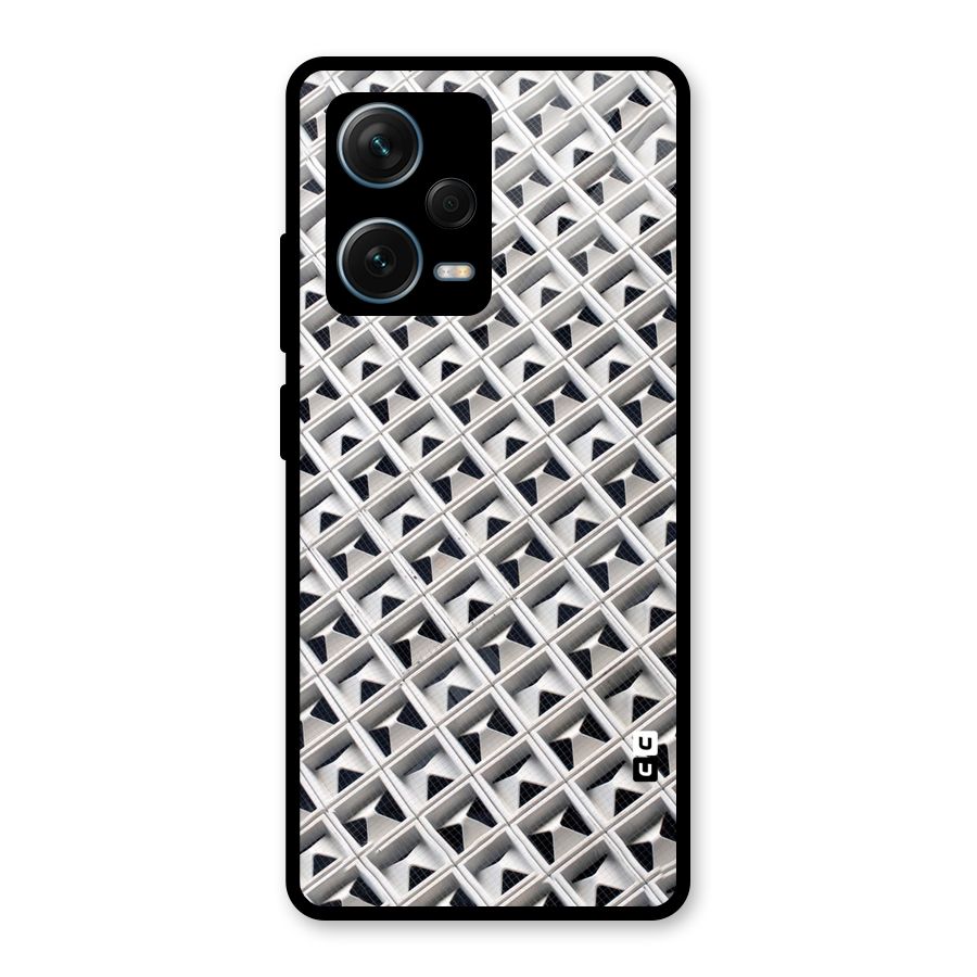 Check White Design Glass Back Case for Redmi Note 12 Pro Plus 5G
