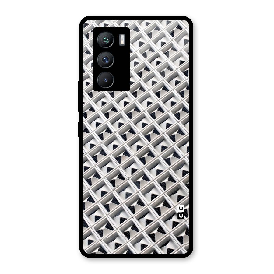 Check White Design Glass Back Case for Vivo iQOO 9 SE