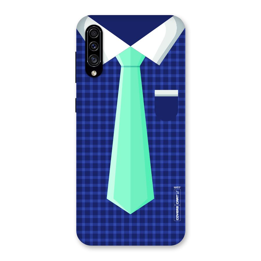 Checked Shirt Tie Back Case for Galaxy A30s