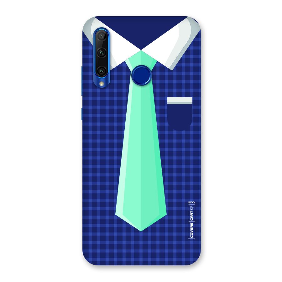 Checked Shirt Tie Back Case for Honor 20i