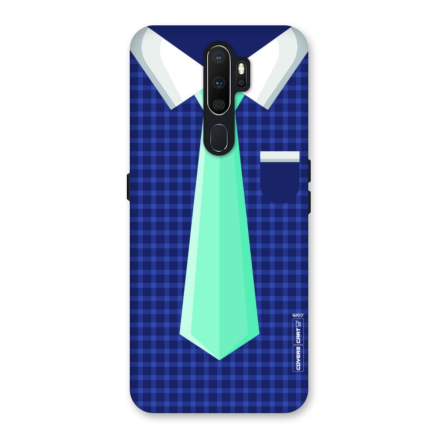 Checked Shirt Tie Back Case for Oppo A5 (2020)