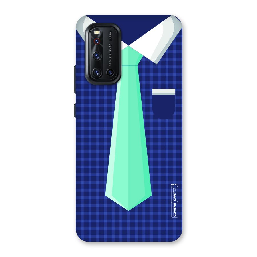 Checked Shirt Tie Back Case for Vivo V19