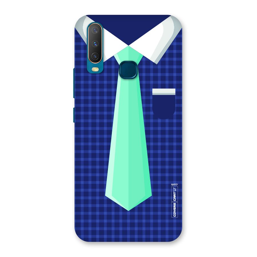 Checked Shirt Tie Back Case for Vivo Y15
