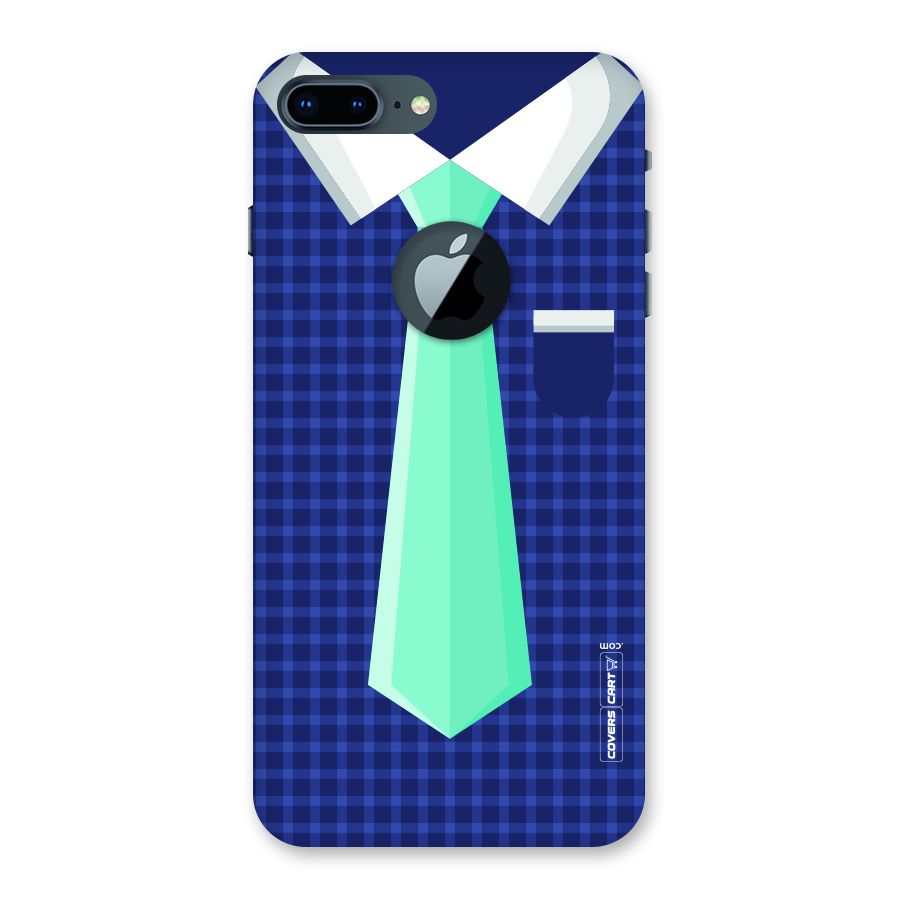 Checked Shirt Tie Back Case for iPhone 7 Plus Logo Cut