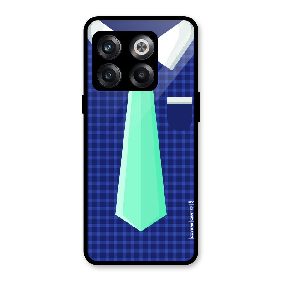 Checked Shirt Tie Glass Back Case for OnePlus 10T