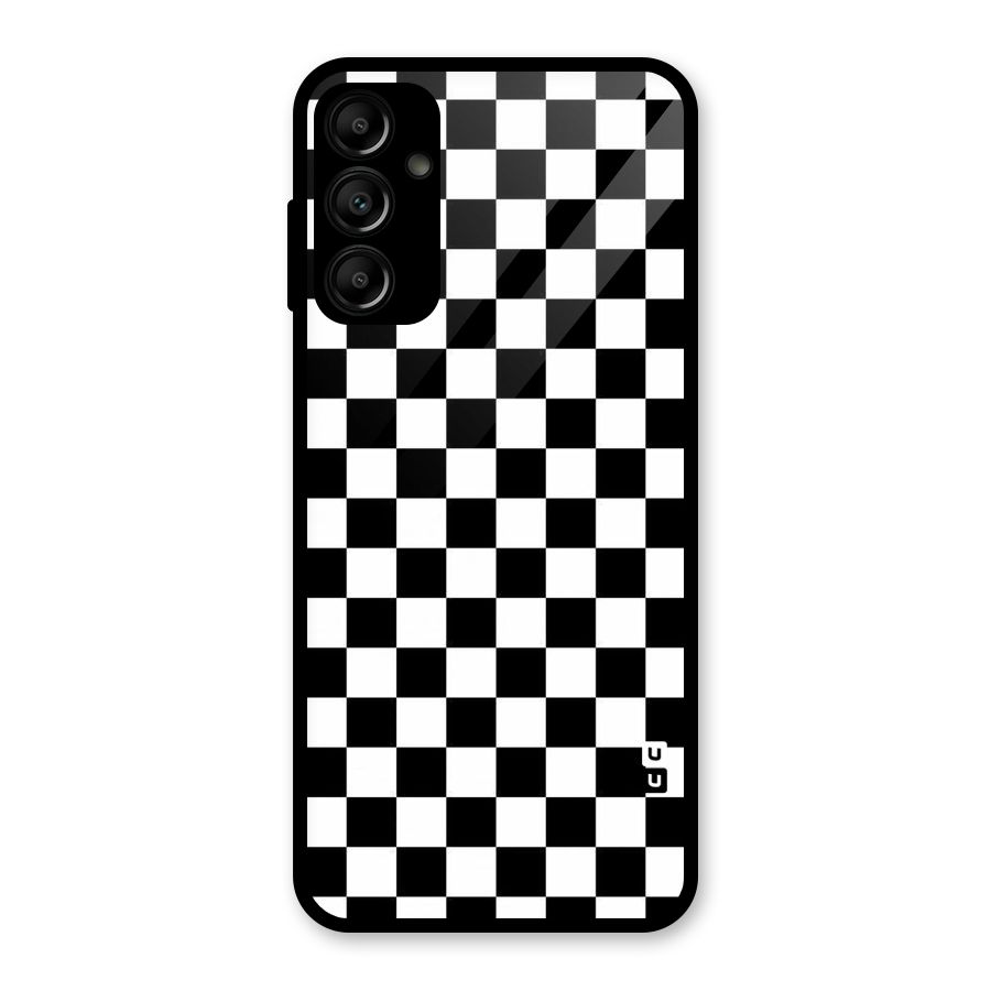 Checkerboard Glass Back Case for Galaxy A14 5G