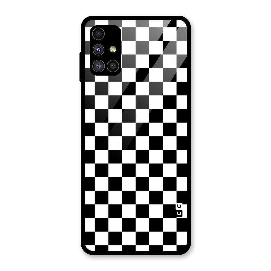 Checkerboard Glass Back Case for Galaxy M51