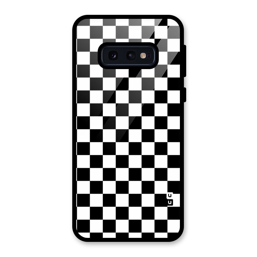 Checkerboard Glass Back Case for Galaxy S10e