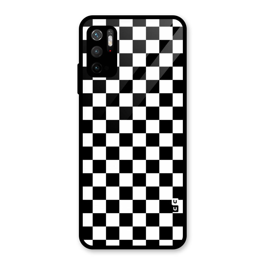 Checkerboard Glass Back Case for Poco M3 Pro 5G