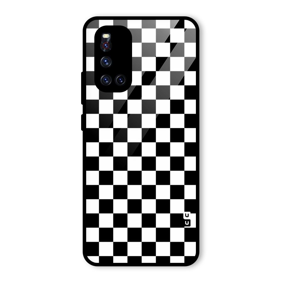 Checkerboard Glass Back Case for Vivo V19