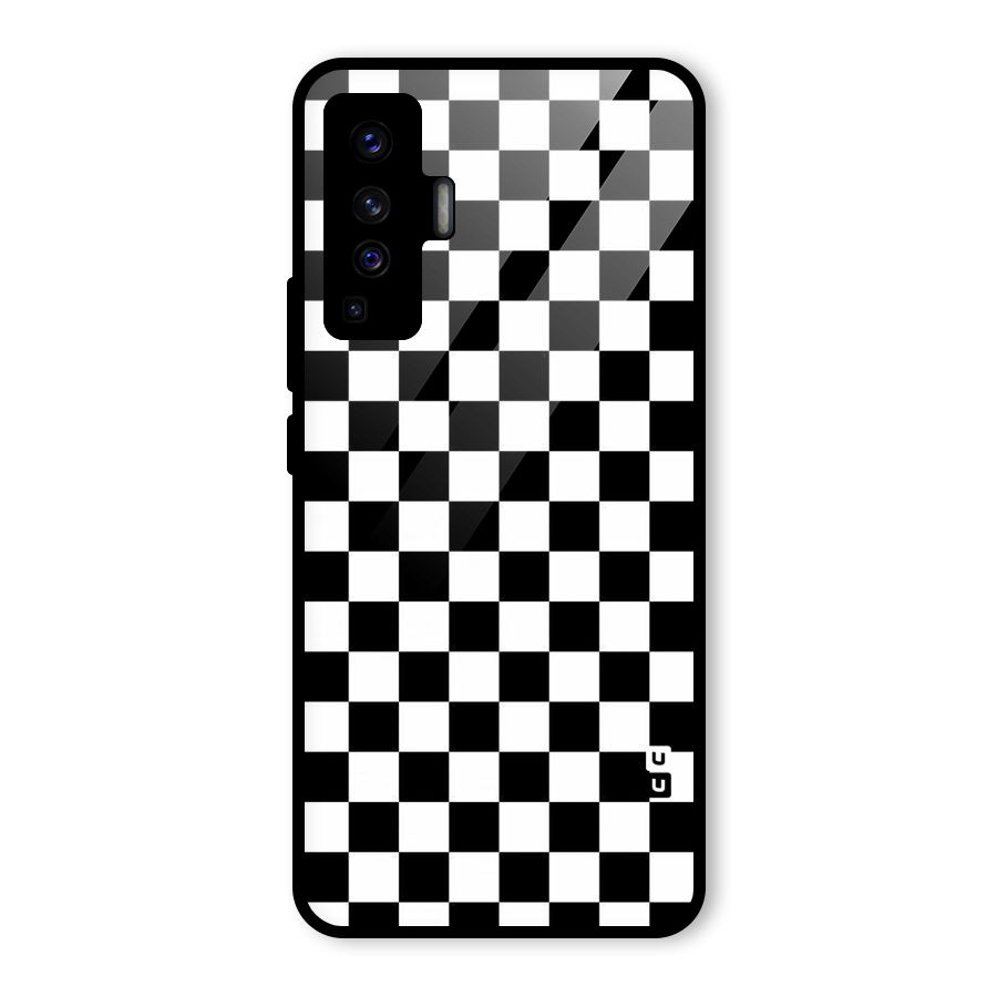 Checkerboard Glass Back Case for Vivo X50