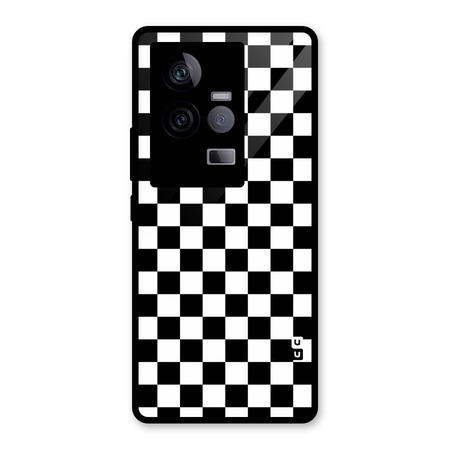 Checkerboard Glass Back Case for Vivo iQOO 11 5G