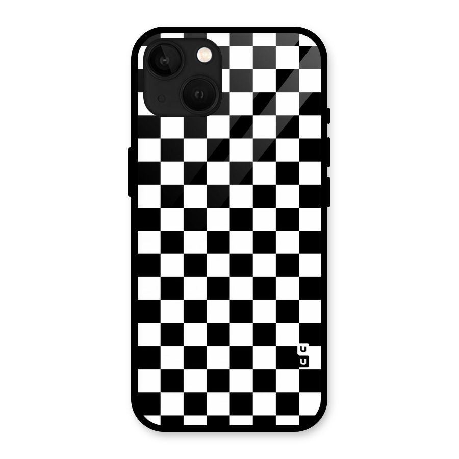 Checkerboard Glass Back Case for iPhone 13