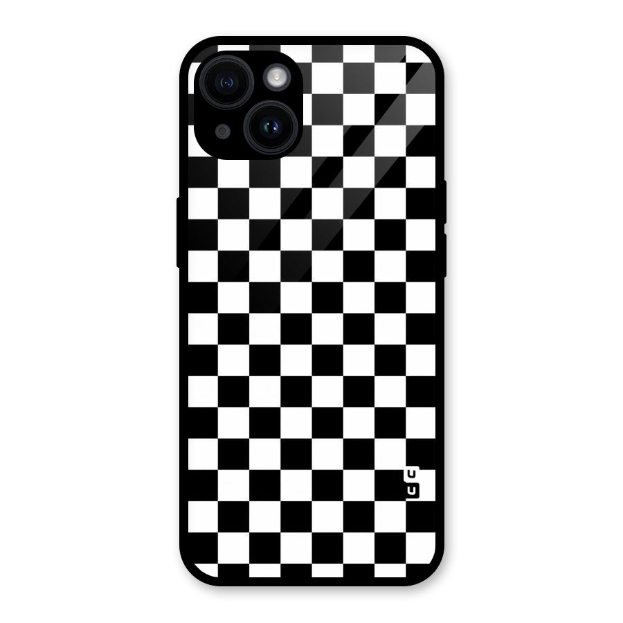 Checkerboard Glass Back Case for iPhone 14