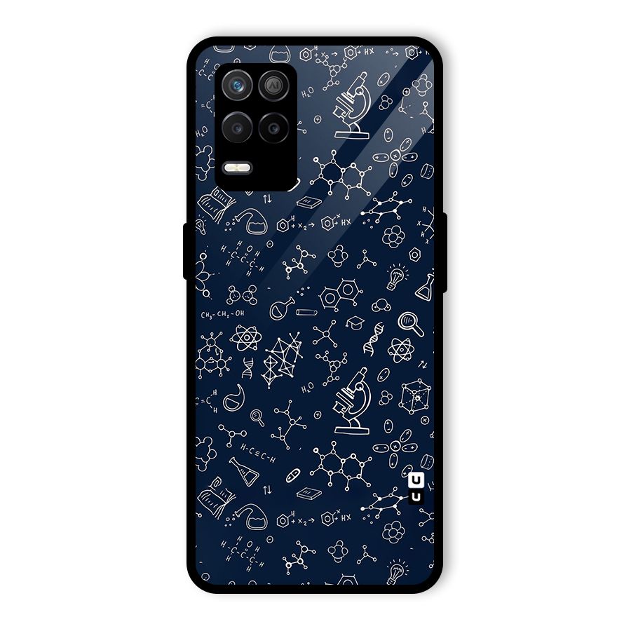 Chemistry Doodle Art Glass Back Case for Realme 9 5G