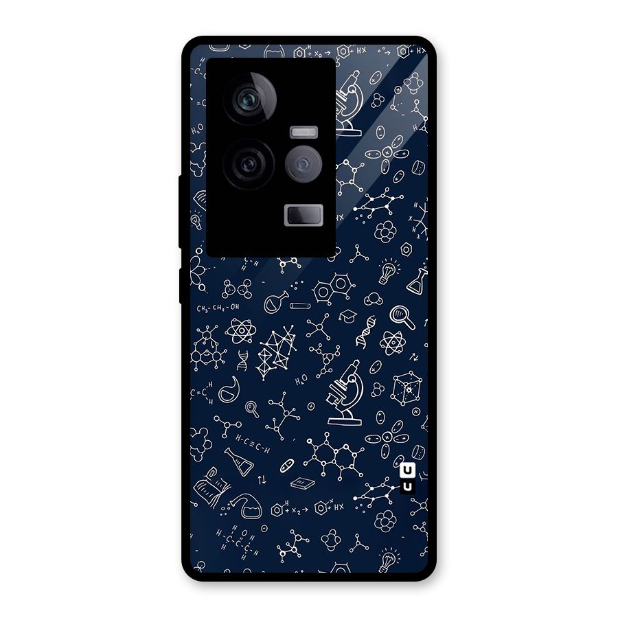 Chemistry Doodle Art Glass Back Case for Vivo iQOO 11 5G