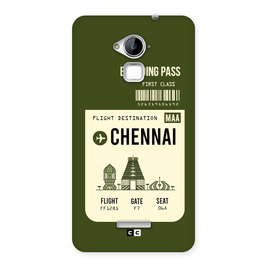 Chennai Boarding Pass Back Case for Coolpad Note 3