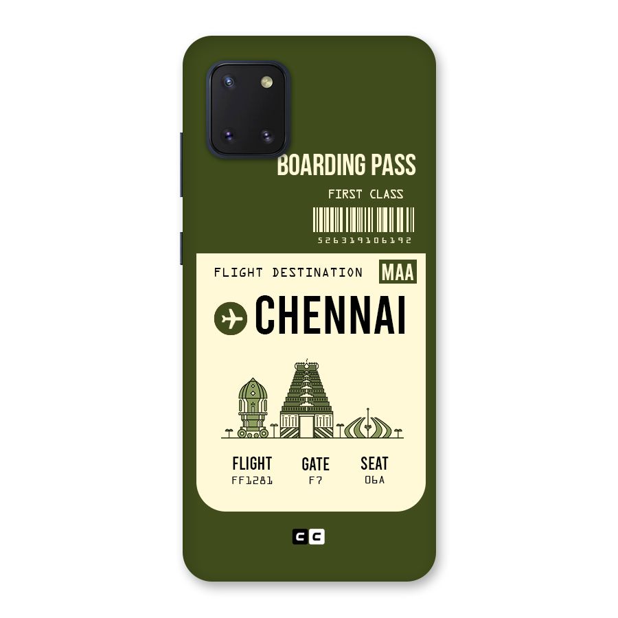 Chennai Boarding Pass Back Case for Galaxy Note 10 Lite