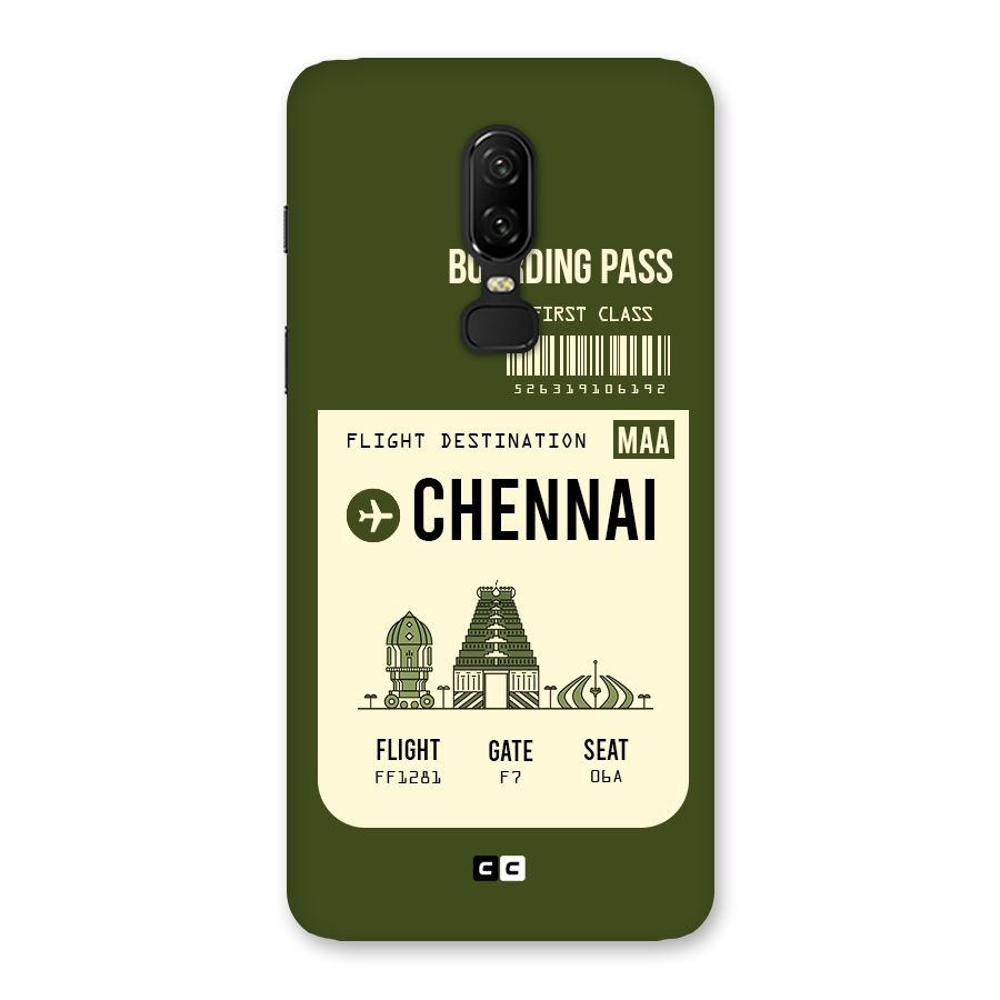 Chennai Boarding Pass Back Case for OnePlus 6