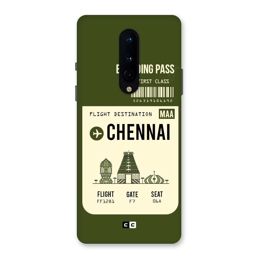 Chennai Boarding Pass Back Case for OnePlus 8