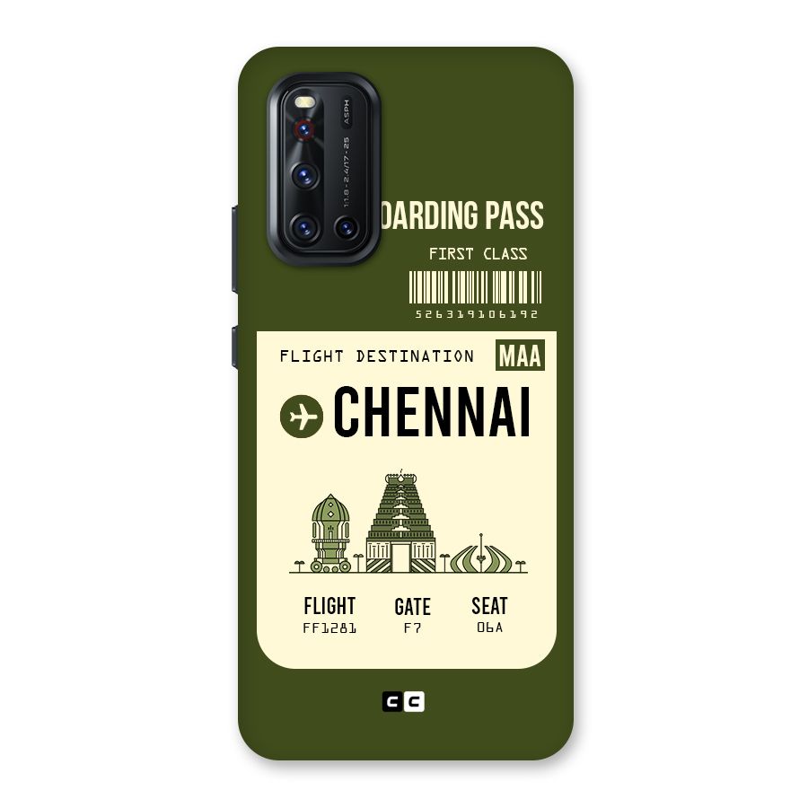 Chennai Boarding Pass Back Case for Vivo V19