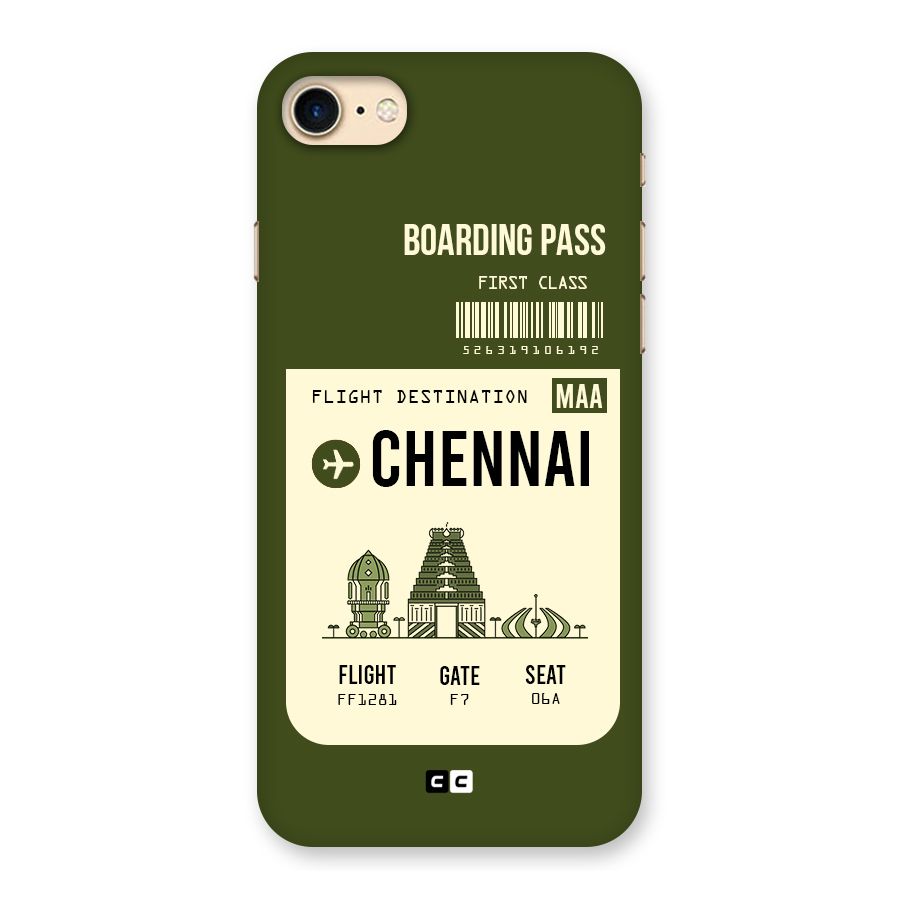 Chennai Boarding Pass Back Case for iPhone 7