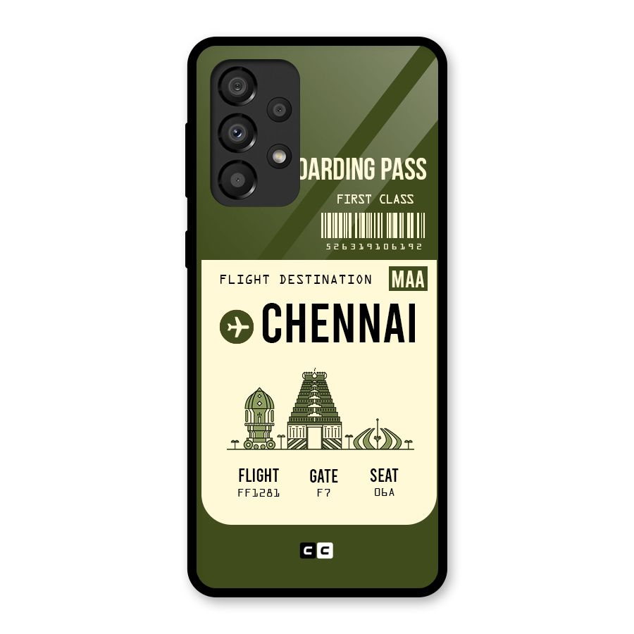 Chennai Boarding Pass Glass Back Case for Galaxy A33 5G