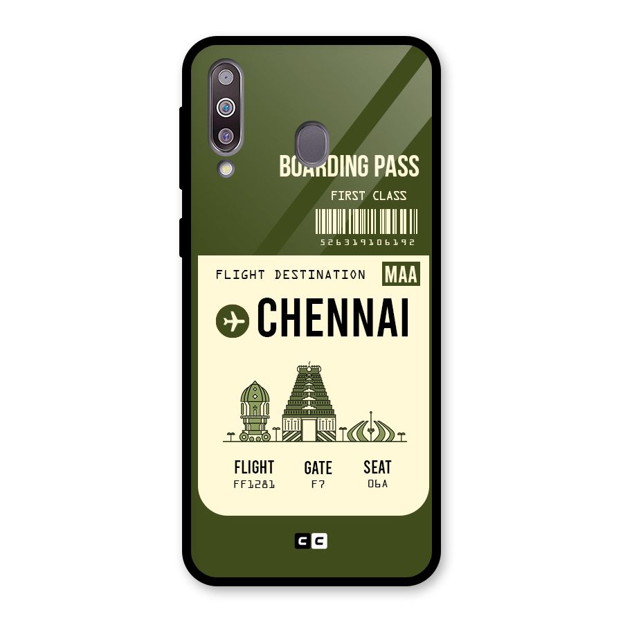 Chennai Boarding Pass Glass Back Case for Galaxy M30