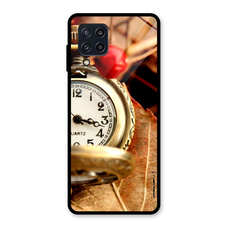 Cherry And Clock Glass Back Case for Galaxy M32