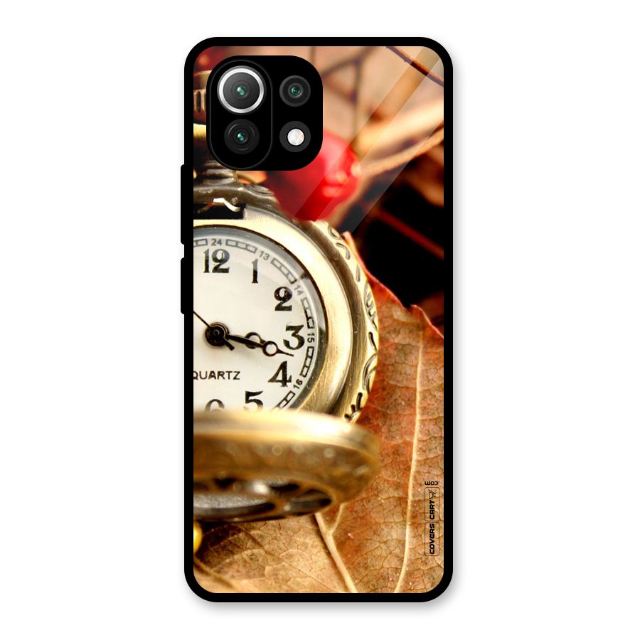 Cherry And Clock Glass Back Case for Mi 11 Lite