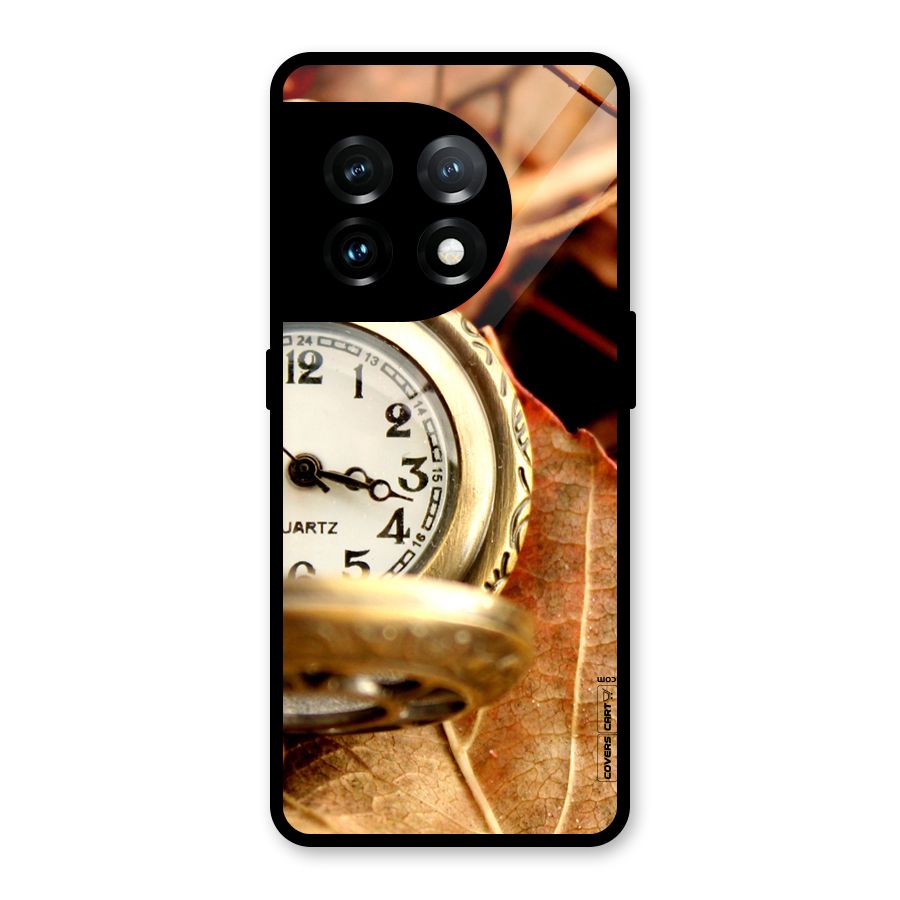 Cherry And Clock Glass Back Case for OnePlus 11