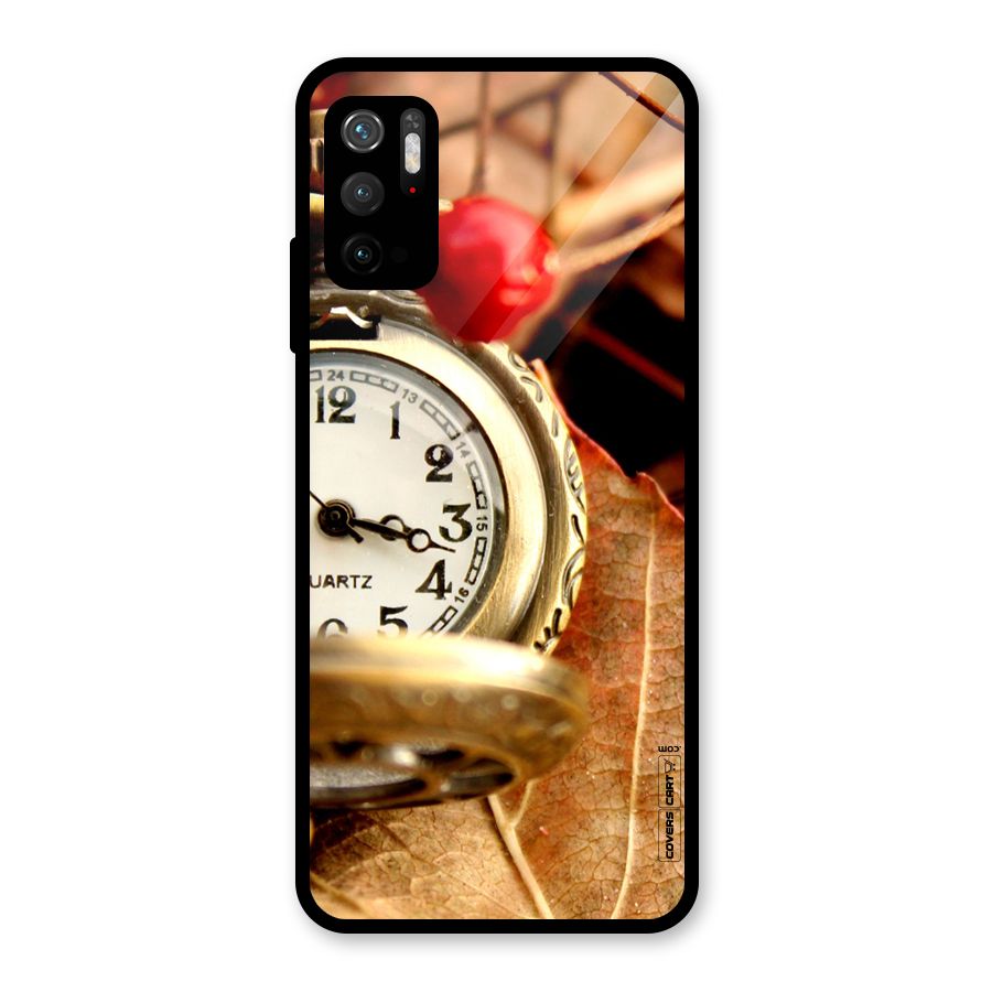 Cherry And Clock Glass Back Case for Poco M3 Pro 5G