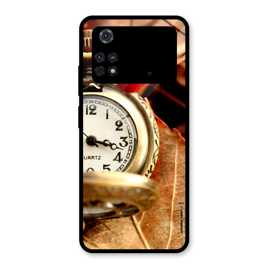 Cherry And Clock Glass Back Case for Poco M4 Pro 4G