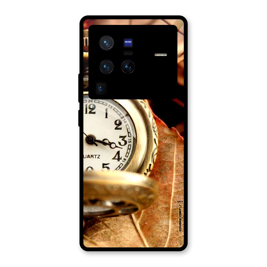 Cherry And Clock Glass Back Case for Vivo X80 Pro
