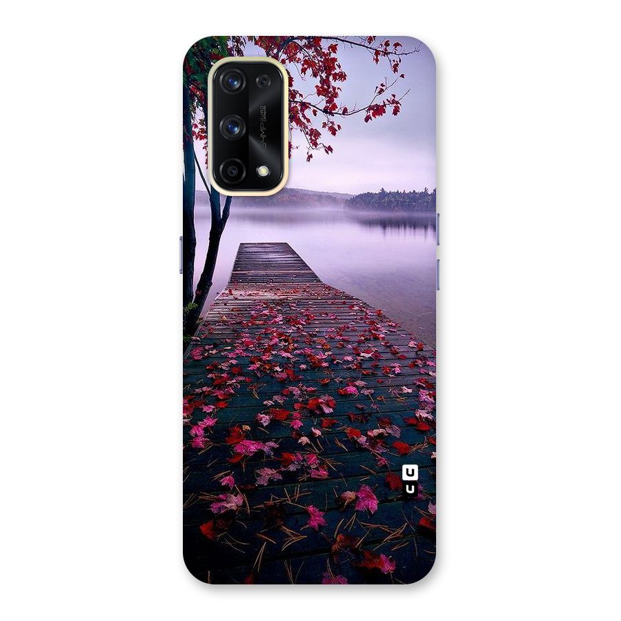 Cherry Blossom Dock Glass Back Case for Realme X7 Pro