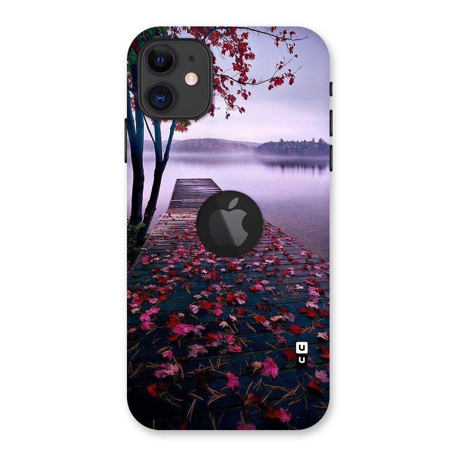 Cherry Blossom Dock Back Case for iPhone 11 Logo Cut