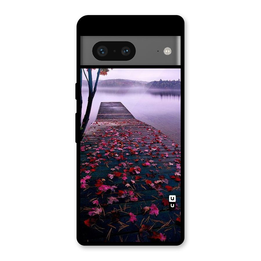 Cherry Blossom Dock Glass Back Case for Google Pixel 7