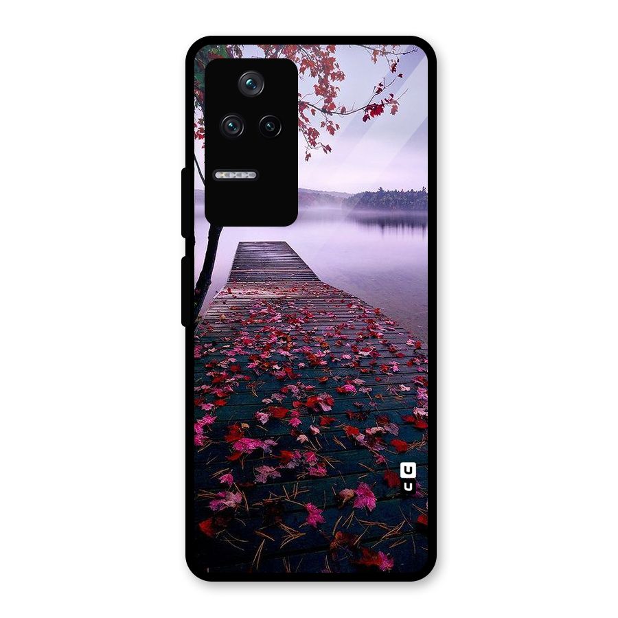 Cherry Blossom Dock Glass Back Case for Poco F4 5G