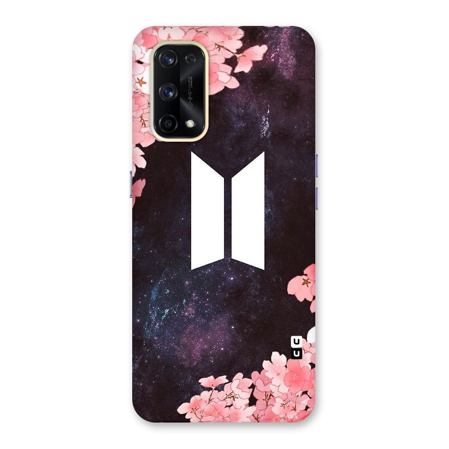 Cherry Blossom Pause Design Glass Back Case for Realme X7 Pro