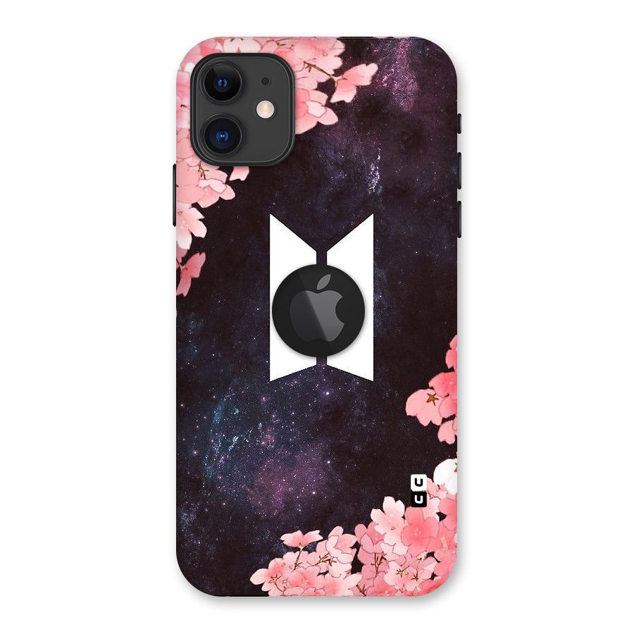 Cherry Blossom Pause Design Back Case for iPhone 11 Logo Cut