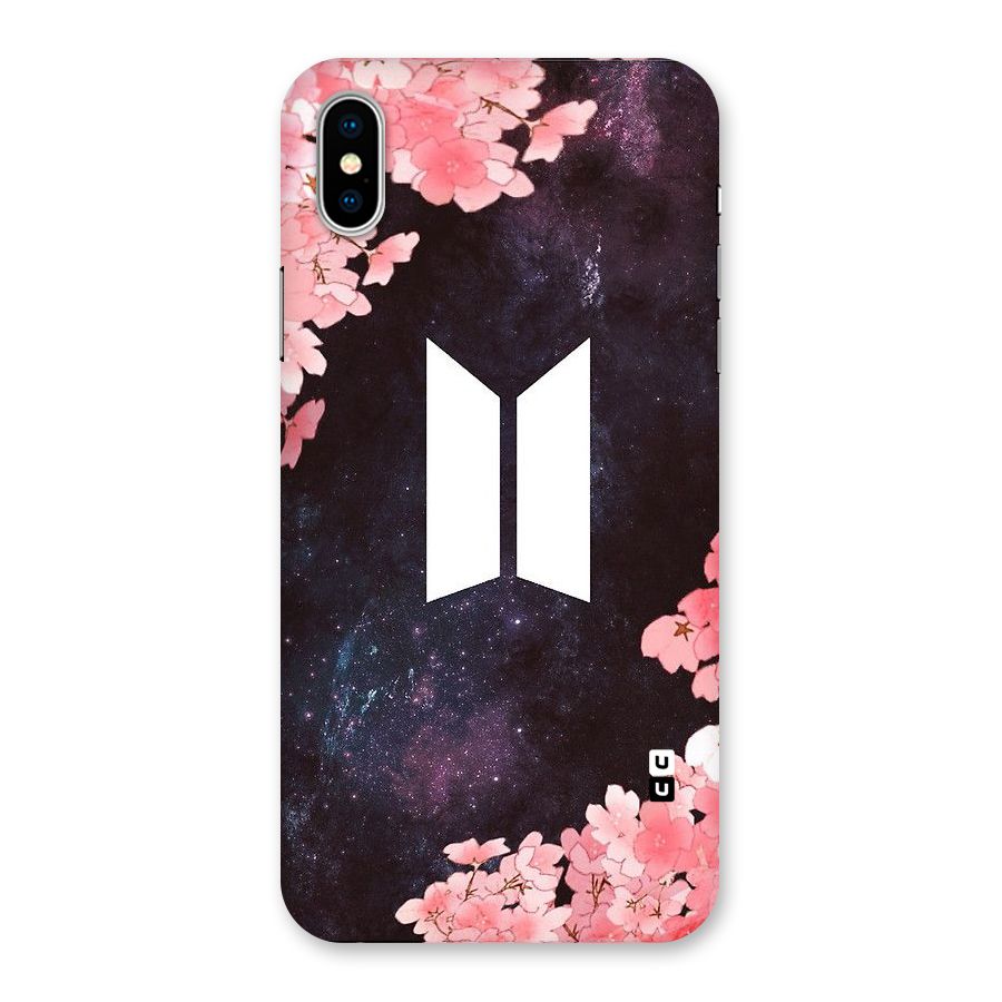 Cherry Blossom Pause Design Back Case for iPhone X